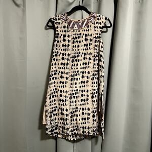 Anthropologie Vineet Bahl Embroidered Sleeveless Shift Dress